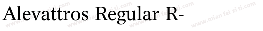 Alevattros Regular R字体转换